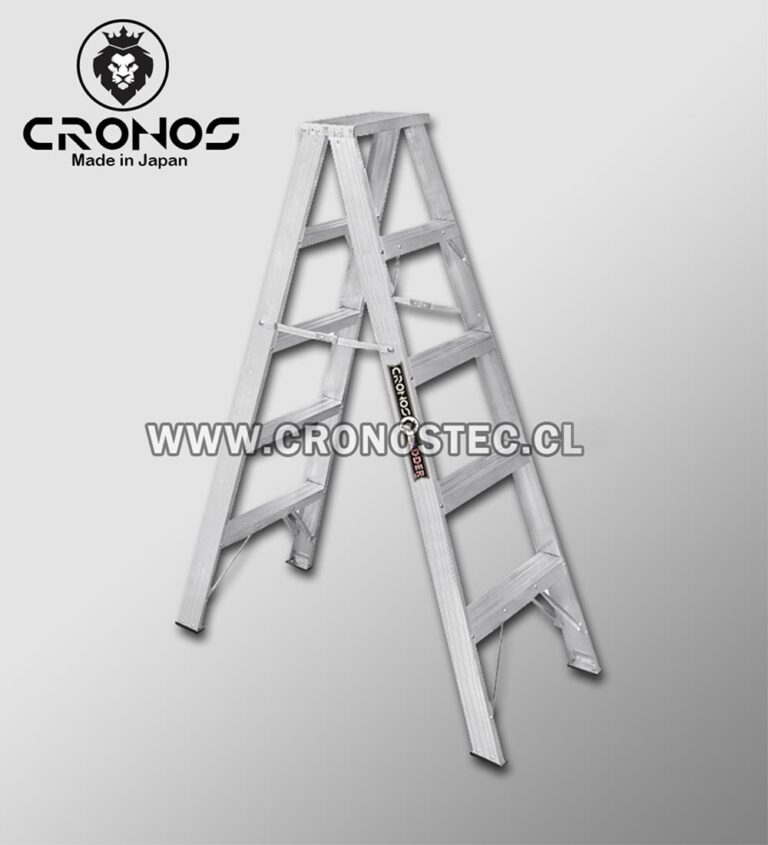 Escalera Tijera Doble Acceso De Aluminio 0.90 M/ 3 P.