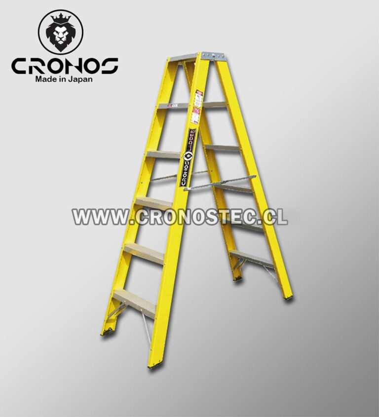 Escalera Tijera Doble Acceso de fibra de vidrio 0.90 M/ 3 PASOS.